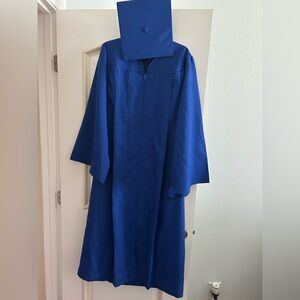 Royal Blue Grad Cap & Gown